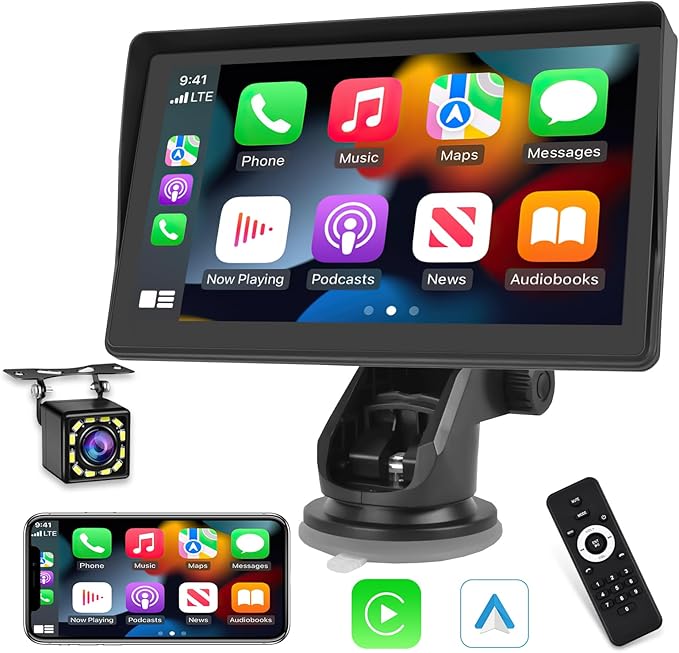 Pantalla portátil de 7 Pulgadas para Coche + camara